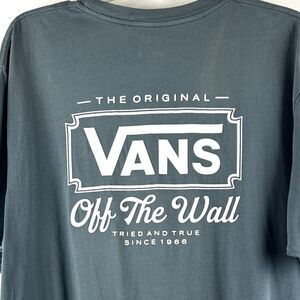 Vans T-Shirt Mens XL Grey Off The Wall Logo Skateboard Graphic Tee Classic